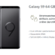 Handy Samsung Galaxy S9 in schwarz auf weissem Hintergrund